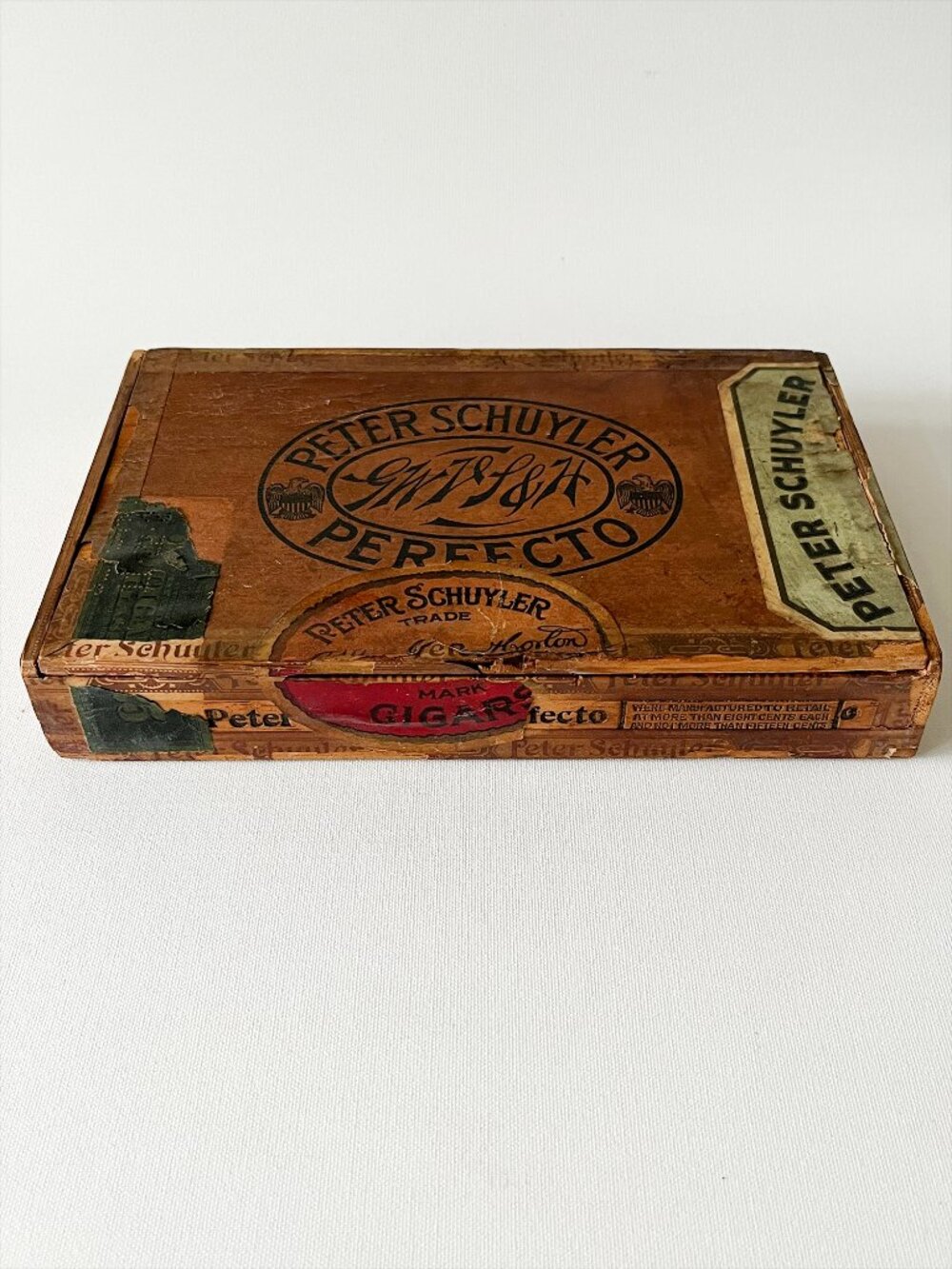 Vintage/Antique Peter Schuyler Perfectos Cigar Box Factory 327 NY 1920s–1930s